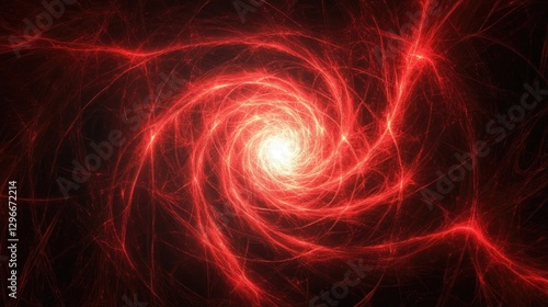 Abstract swirling red patterns with a glowing effect