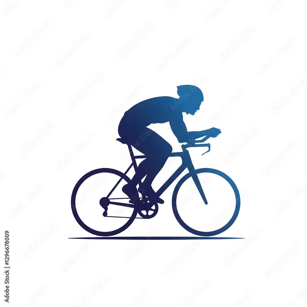 Professional cyclist riding a road bike in a race or competition Professional cyclist riding a road bike in a race or competition