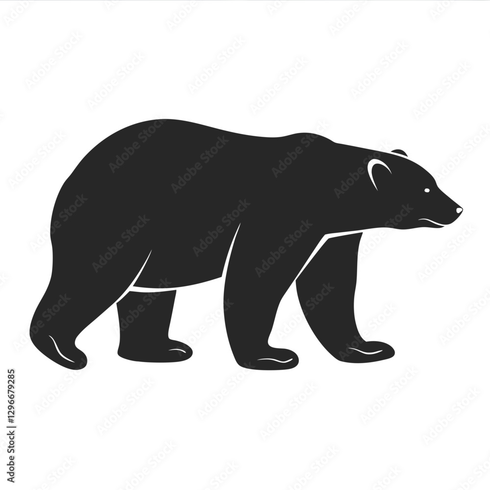 Fototapeta premium Polar Bear silhouette vector illustration