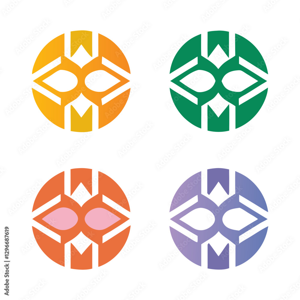 Innovative Set of Four Futuristic Geometric Logos for Modern Branding and Design Solutions art craft Innovative Set of Four Futuristic Geometric Logos for Modern Branding and Design Solutions art craft