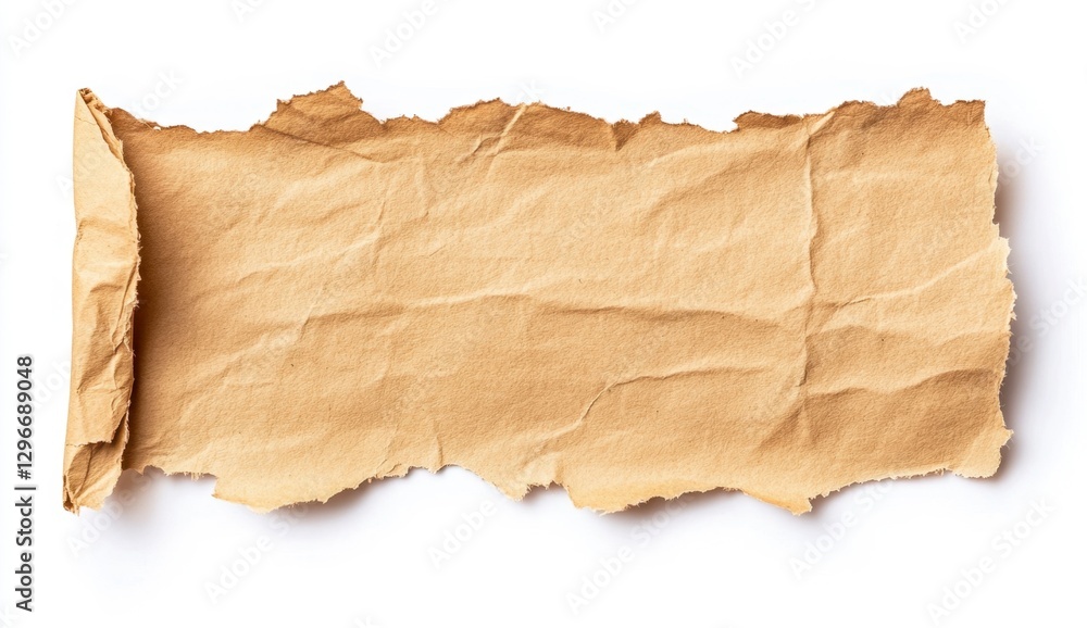 Fototapeta premium Crumpled Brown Paper Texture for Background and Design Use