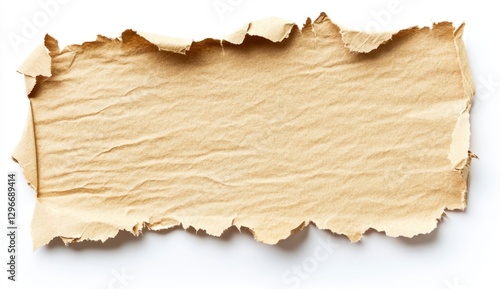 Wallpaper Mural Textured brown paper with torn edges on a white background Torontodigital.ca