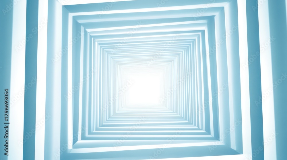 Abstract light tunnel perspective, futuristic background,  potential use digital design