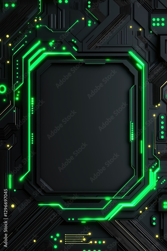 Fototapeta premium Background abstract neon cyberpunk technology banner wallpaper