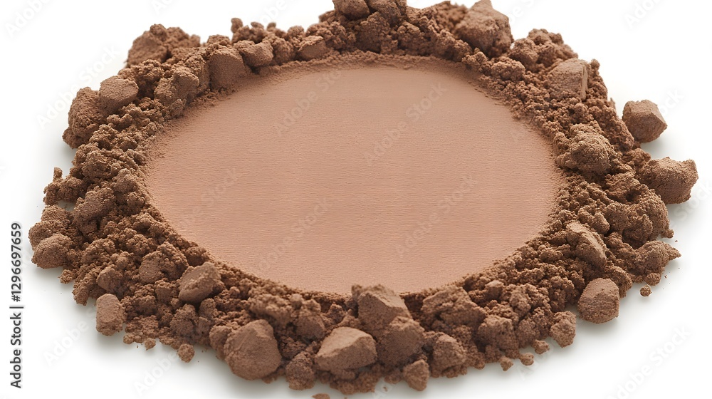Obraz premium A Pile Of Brown Powder With A Smooth Inner Circle