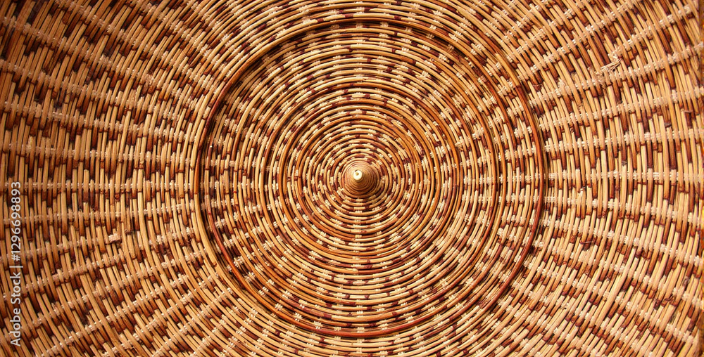 Naklejka premium Intricate Woven Basketry Texture