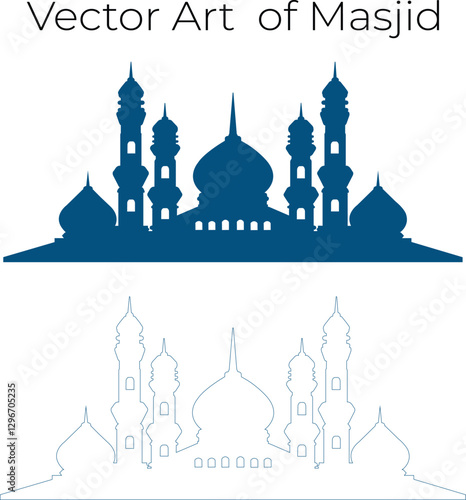 silhouette of mosque