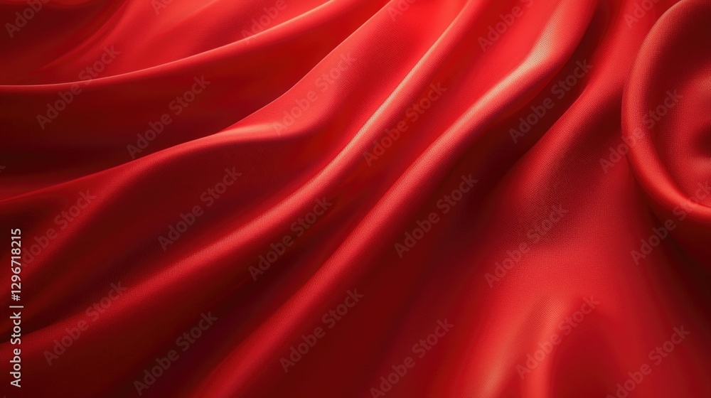 Vivid red backdrop with a subtle fabric texture and elegant folds Vivid red backdrop with a subtle fabric texture and elegant folds