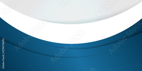 Blue curved line layer background with white space for adding text.abstract vector
