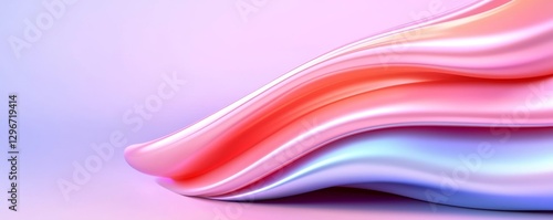 Abstract Pink and Blue Fluid Wave Design