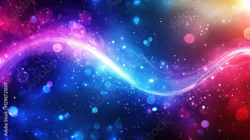 Wallpaper Mural Cosmic energy swirl, nebula background, vibrant colors, abstract art, website design Torontodigital.ca