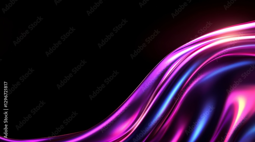 Fototapeta premium Abstract Purple Neon Wave Background Design