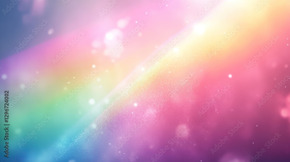 Fototapeta premium Pastel rainbow light bokeh background; website design