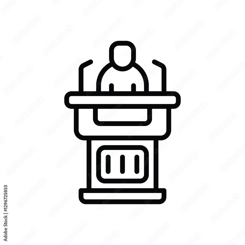 speech line icon. Clean and minimalist vector icon for websites, mobile apps, presentations, and logos. Fully scalable and customizable for any project.
