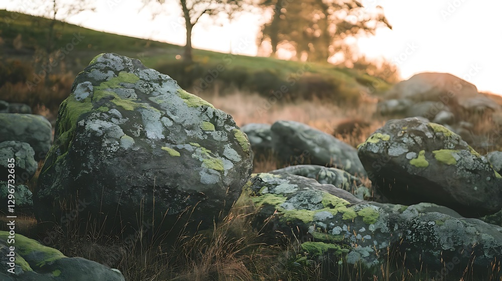 The sun on the rocks water, river