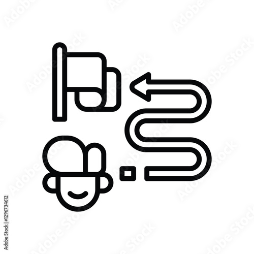 progress line icon. Clean and minimalist vector icon for websites, mobile apps, presentations, and logos. Fully scalable and customizable for any project. photo