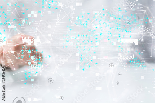 Neural network 3D illustrat...