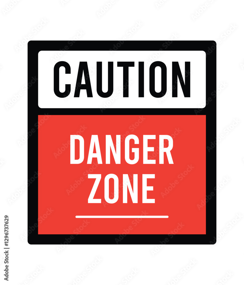 Hazardous Area Caution Labels with Danger Zone for Risk Alert Signs Hazardous Area Caution Labels with Danger Zone for Risk Alert Signs