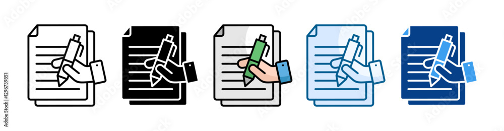 Write Icon Set Multiple Style Collection Write Icon Set Multiple Style Collection