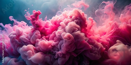 Wallpaper Mural Pink Smoke Cloud Macro Photography - Abstract Pastel Background Torontodigital.ca