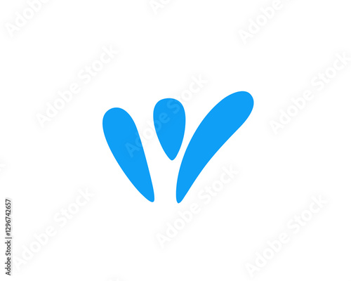 A simple and modern logo design with blue abstract shapes to represent creativity and style.