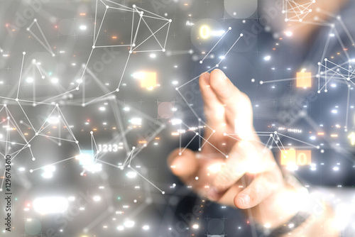 Neural network 3D illustrat...