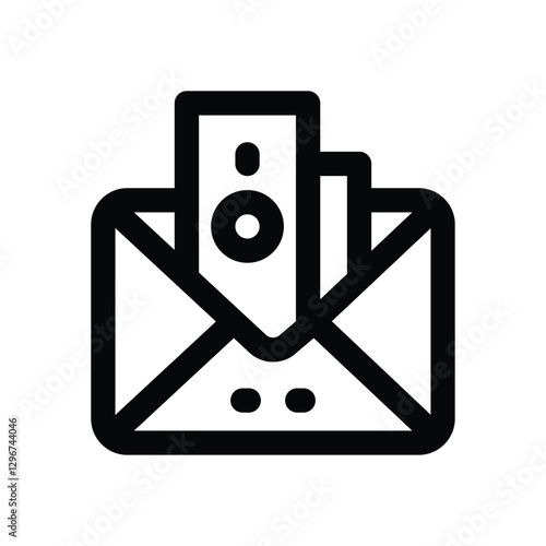bribe line icon. Clean and minimalist vector icon for websites, mobile apps, presentations, and logos. Fully scalable and customizable for any project.