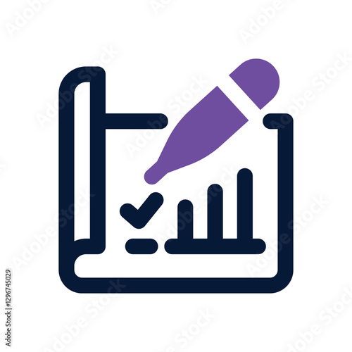 business plan dual tone icon. Sleek and modern vector icon for websites, mobile apps, marketing materials, and corporate design. Fully scalable and ready to use.