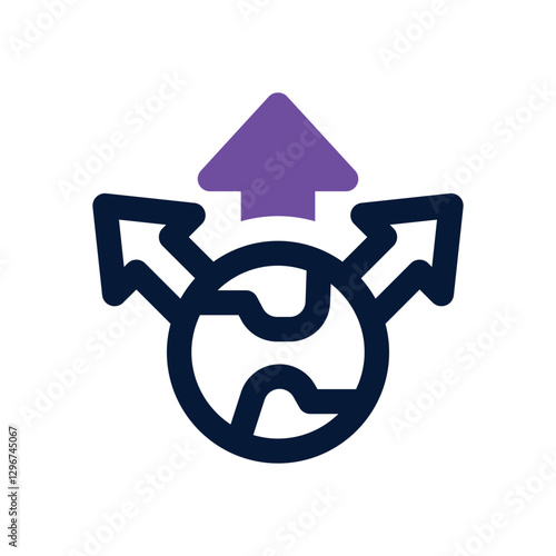 business expansion dual tone icon. Sleek and modern vector icon for websites, mobile apps, marketing materials, and corporate design. Fully scalable and ready to use.