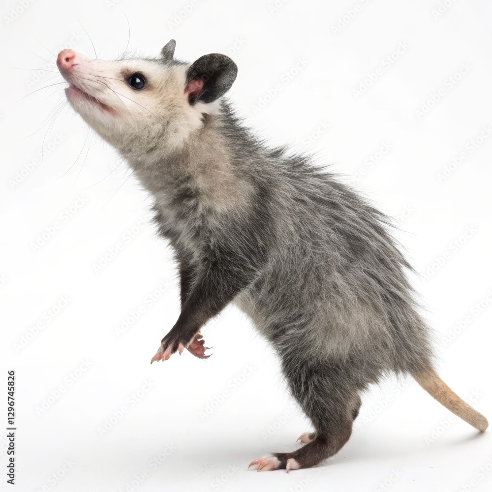 Fototapeta premium possum photo, white background