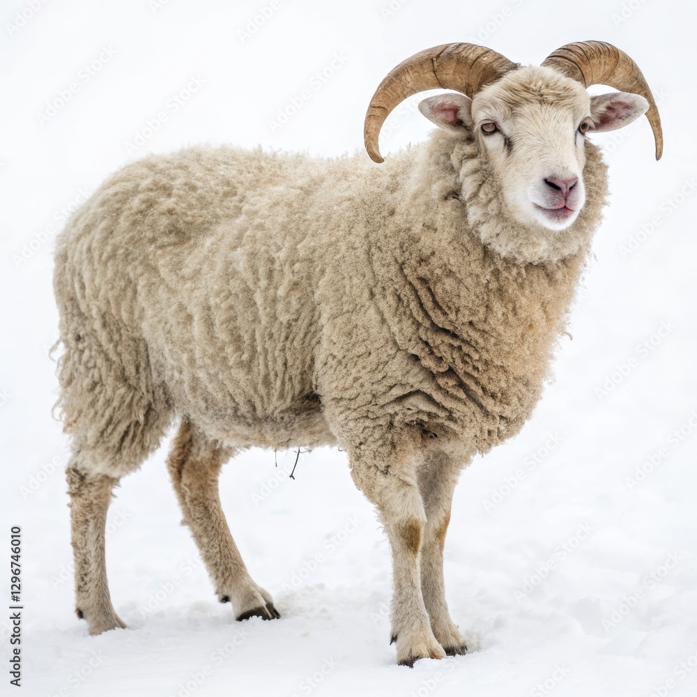 Fototapeta premium ram photo, white background