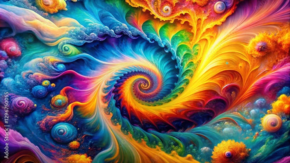 Psychedelic Tie Dye Swirl: Colorful Abstract Surreal Art Background Psychedelic Tie Dye Swirl: Colorful Abstract Surreal Art Background