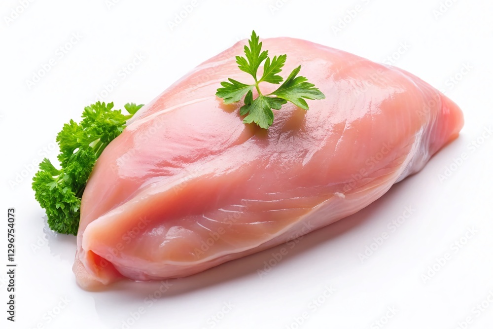 Raw Chicken Fillet Isolated on White Background - Fresh Poultry Meat for Cooking Raw Chicken Fillet Isolated on White Background - Fresh Poultry Meat for Cooking