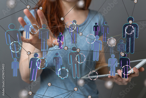 conceptual image with socia...