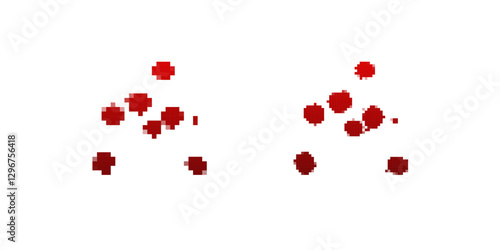 Simplified digital representation of red blood cells, showing their basic form and color for learning.