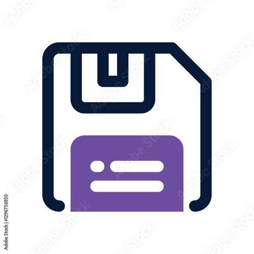 floppy disk dual tone icon. Sleek and modern vector icon for websites, mobile apps, marketing materials, and corporate design. Fully scalable and ready to use.