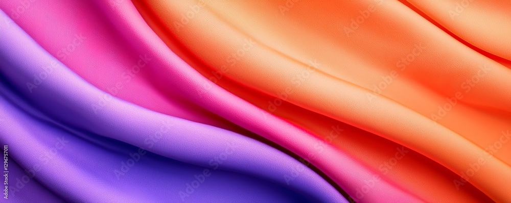 Obraz premium Vibrant Gradient Fabric Drape Texture