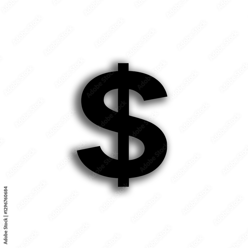 large, bold black dollar sign symbol on transparency background represents currency and finance. simple design emphasizes concept of money and economic transactions large, bold black dollar sign symbol on transparency background represents currency and finance. simple design emphasizes concept of money and economic transactions