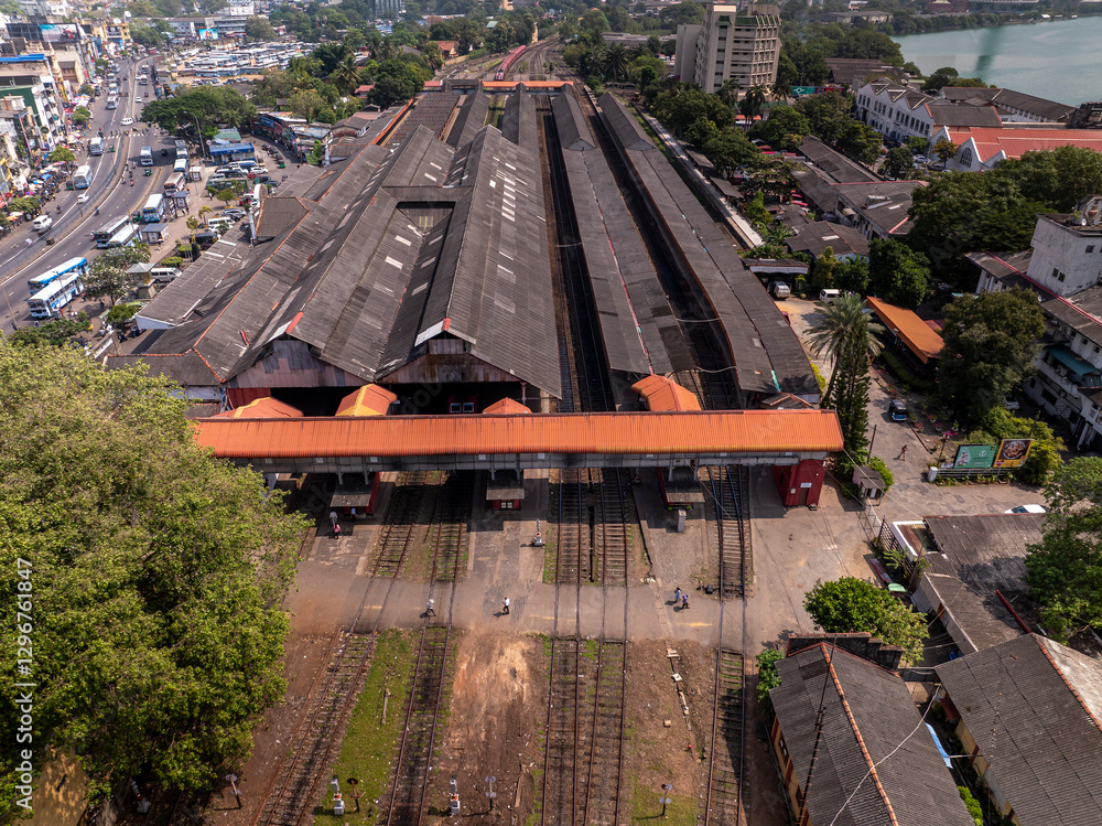 custom made wallpaper toronto digital09.01.25. Sri Lanka, Colombo.  Fort railway station. Old rusty trains,