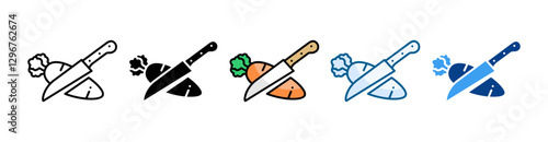 Cooking Icon Set Multiple Style Collection