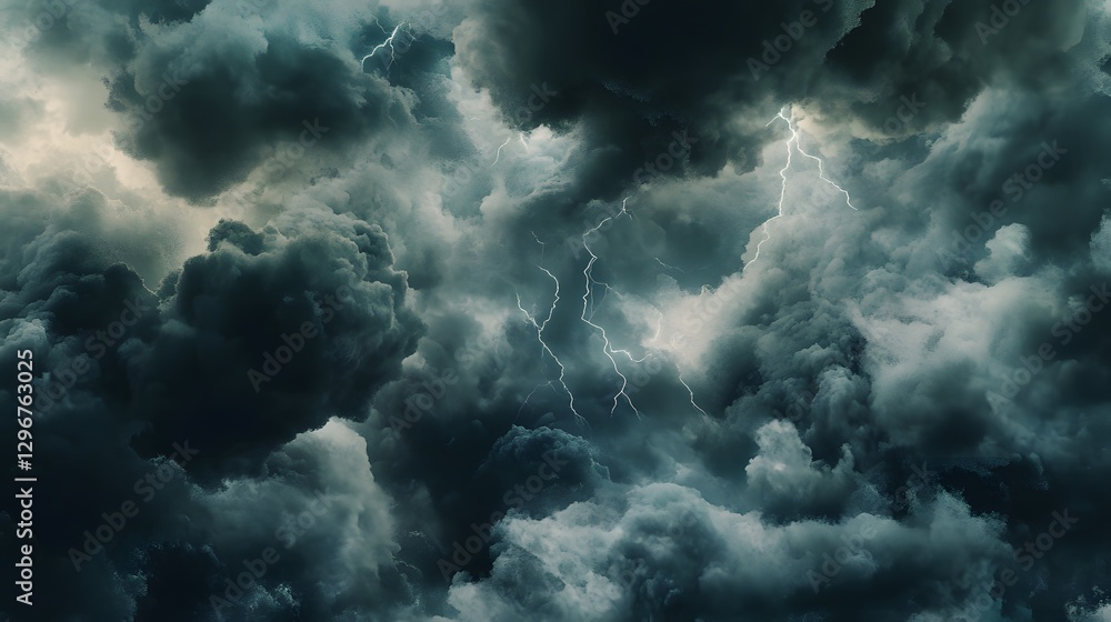 Stormy Sky with Lightning and Turbulence Stormy Sky with Lightning and Turbulence