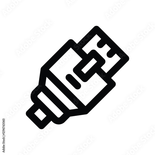 ethernet line icon. Clean and minimalist vector icon for websites, mobile apps, presentations, and logos. Fully scalable and customizable for any project.