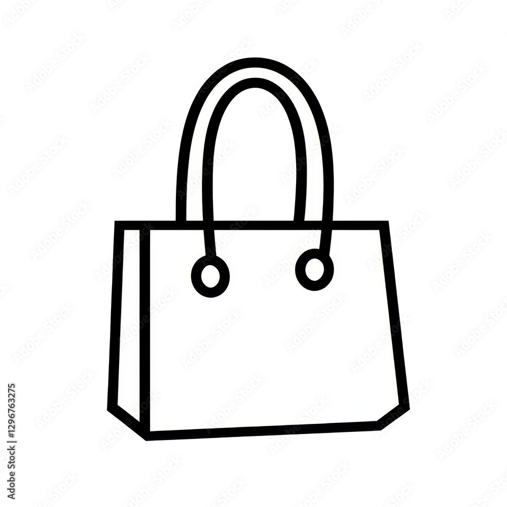 simple black and white icon of handbag with two handles, representing fashion and style. minimalist design emphasizes elegance and functionality, suitable for various uses simple black and white icon of handbag with two handles, representing fashion and style. minimalist design emphasizes elegance and functionality, suitable for various uses