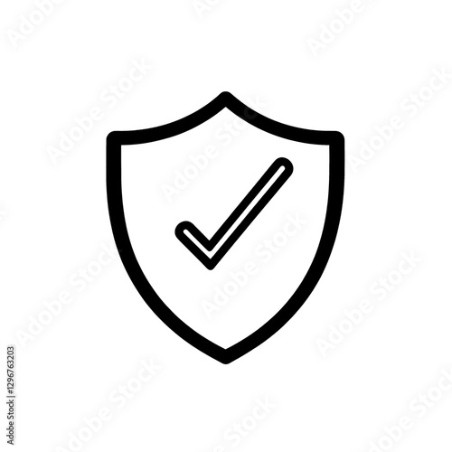 Free Download black shield icon with checkmark symbolizes security and protection - GFXLoad