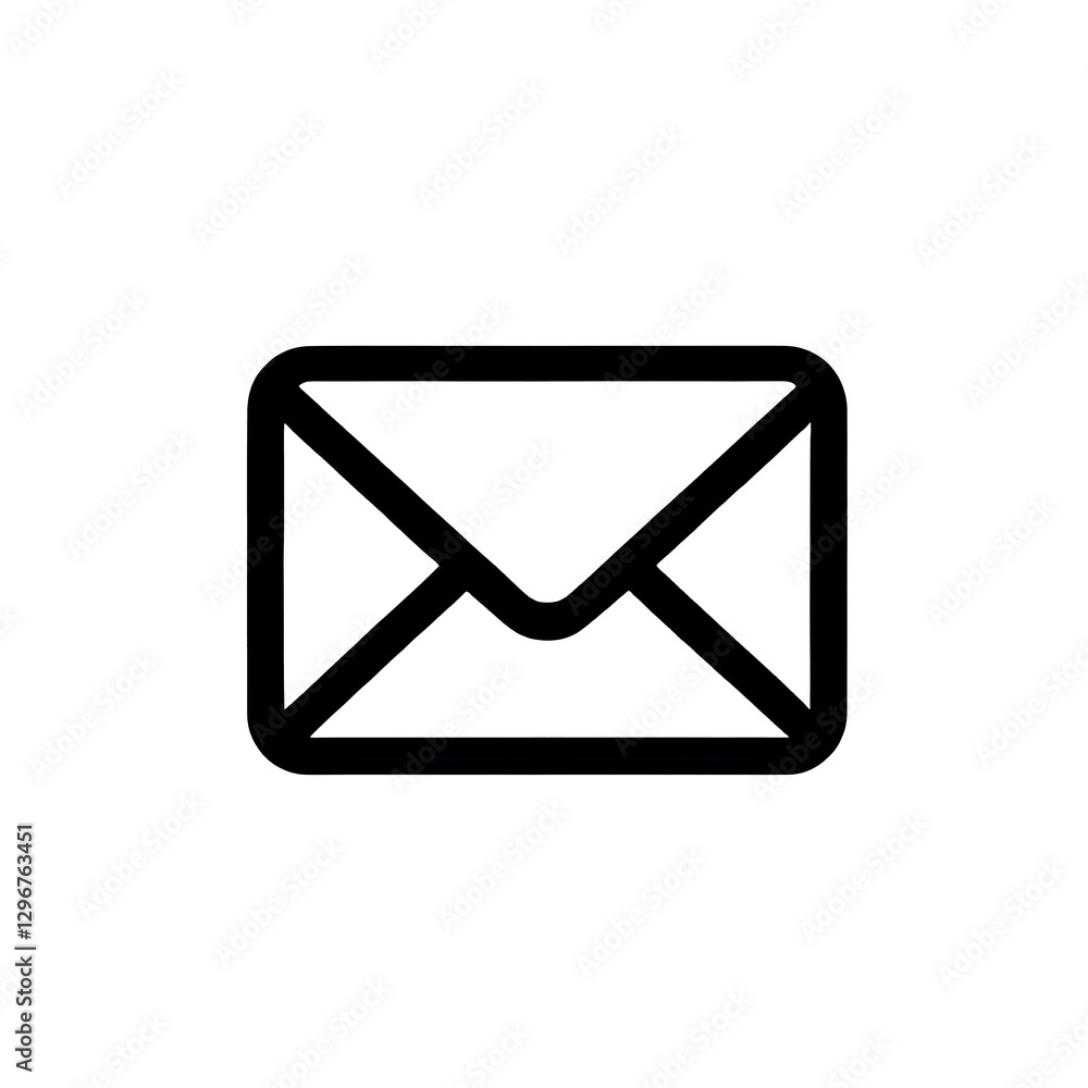 icon of simple black envelope on transparency background, symbolizing email or messaging. minimalist design conveys communication and correspondence effectively icon of simple black envelope on transparency background, symbolizing email or messaging. minimalist design conveys communication and correspondence effectively