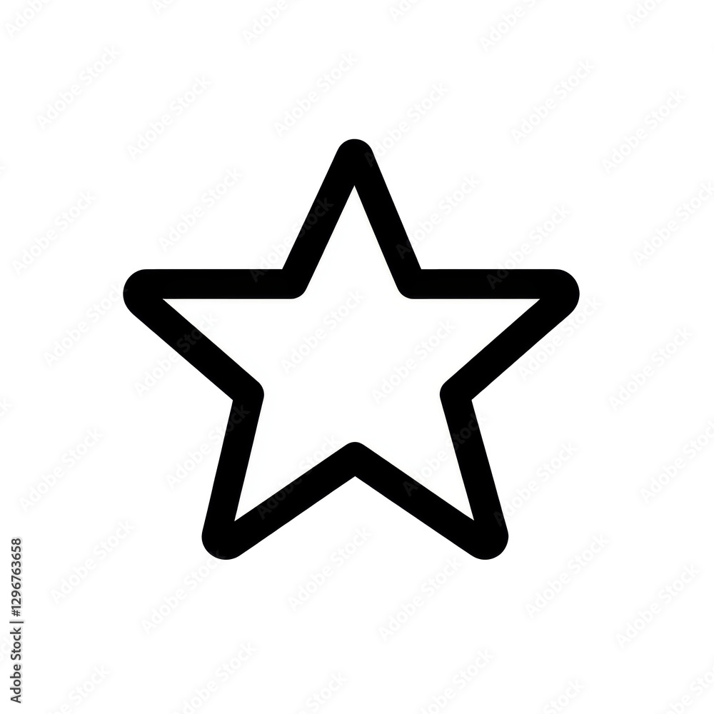 simple black and white star icon with bold outline on transparent background simple black and white star icon with bold outline on transparent background