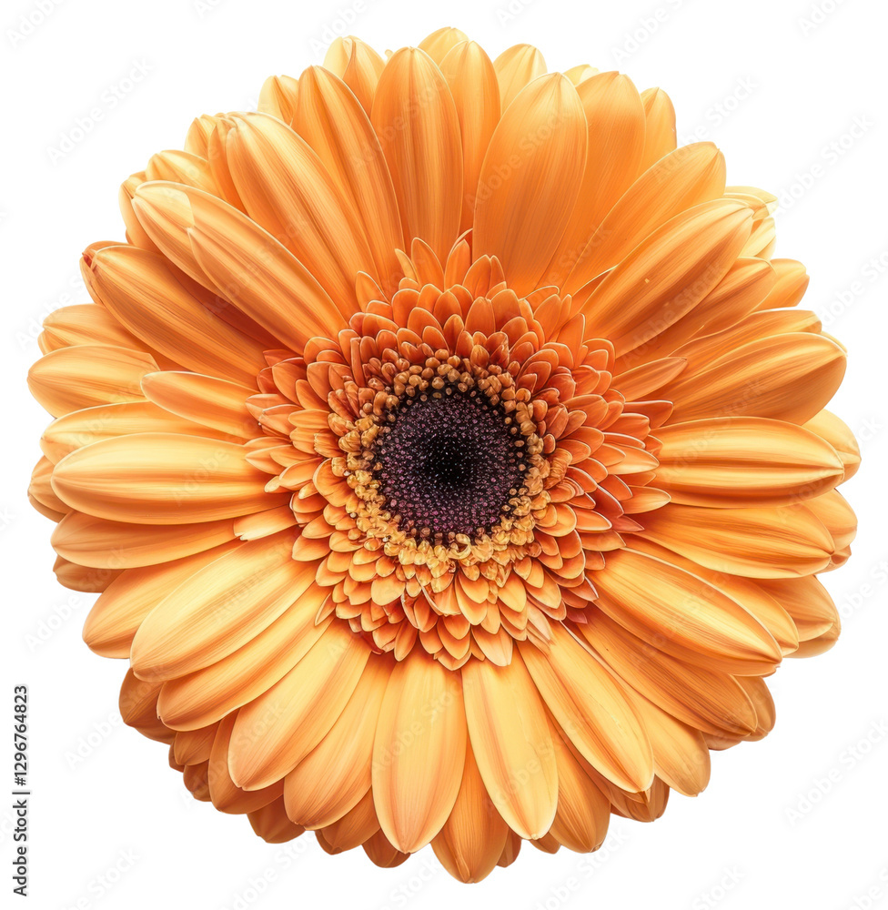PNG Vibrant orange gerbera daisy bloom PNG Vibrant orange gerbera daisy bloom