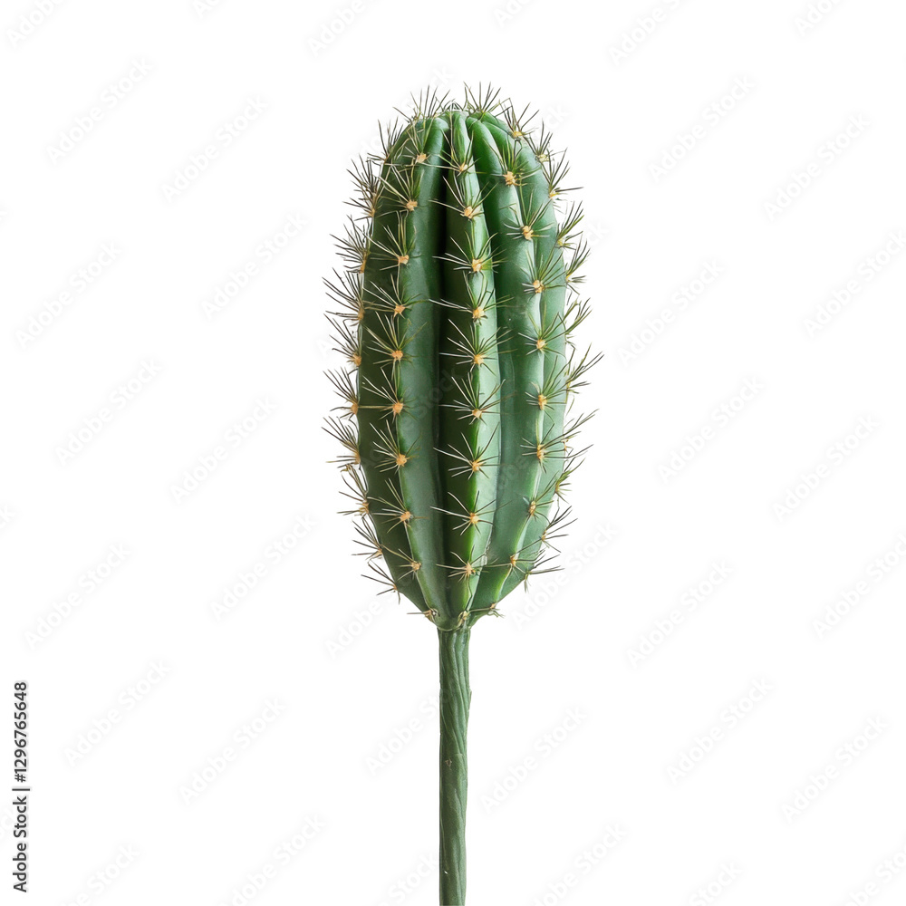 Naklejka premium Isolated cereus peruvianus cactus - minimalist plant beauty