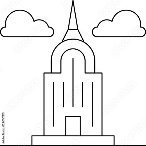 Newyork Fashion Week single vector icon illustration