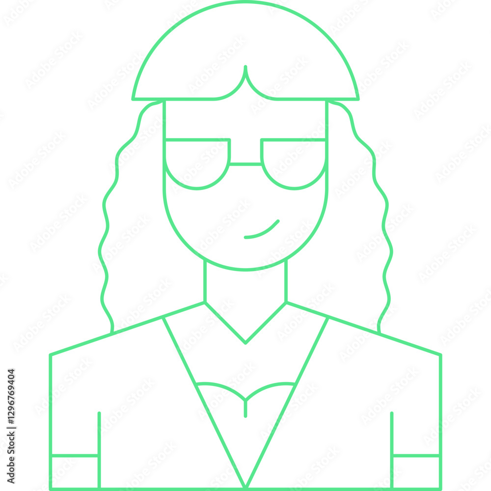 Stylist Female single vector icon illustration Stylist Female single vector icon illustration